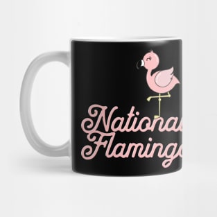 National Pink Flamingo Day, cute cartoon flamingo Mug